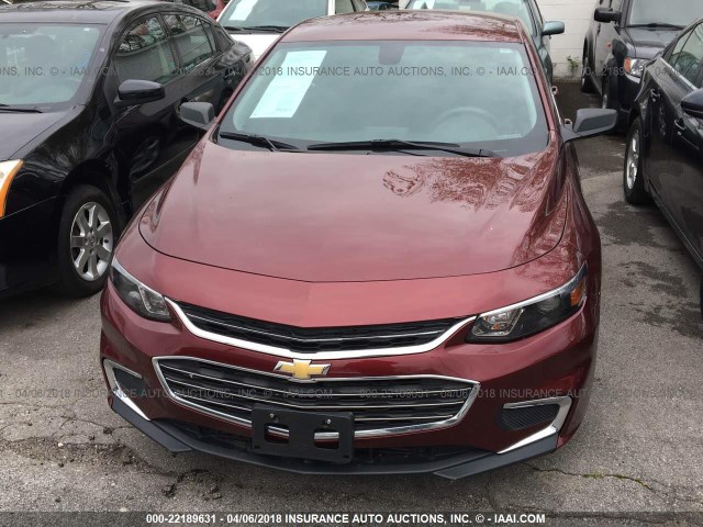 1G1ZB5ST3GF260009 - 2016 CHEVROLET MALIBU LS მუქწითელი ფოტო 6