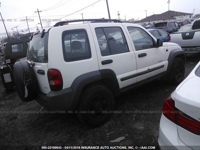 1J4GL48K14W231974 - 2004 JEEP LIBERTY SPORT 白色 照片 4