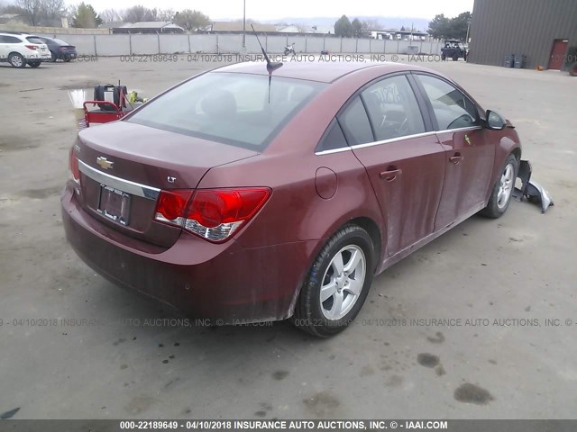 1G1PC5SB1D7194674 - 2013 CHEVROLET CRUZE LT MAROON photo 4