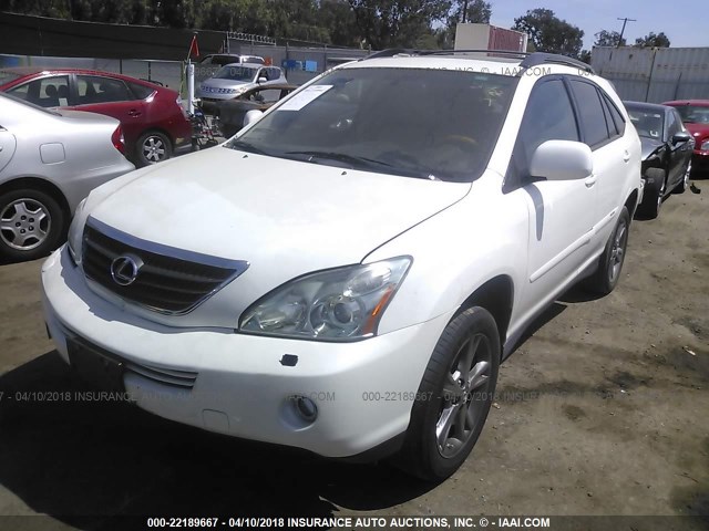 JTJHW31U072031894 - 2007 LEXUS RX 400H WHITE photo 2