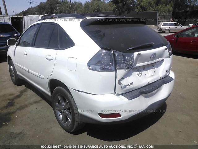 JTJHW31U072031894 - 2007 LEXUS RX 400H WHITE photo 3