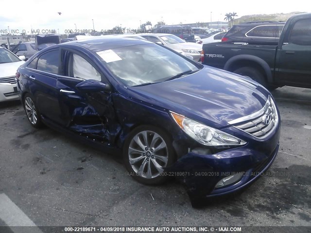 5NPEC4AC5DH549599 - 2013 HYUNDAI SONATA SE/LIMITED BLUE photo 1