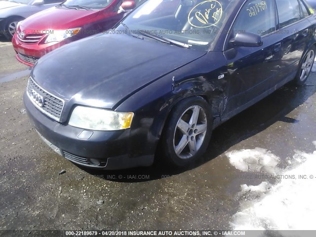 WAULC68EX3A269626 - 2003 AUDI A4 1.8T QUATTRO Dark Blue photo 6