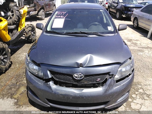 2T1BU4EE2AC411934 - 2010 TOYOTA COROLLA S/LE/XLE GRAY photo 6