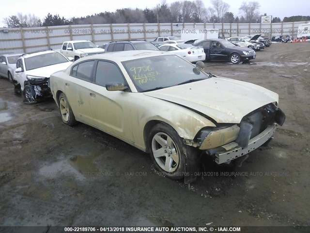 2C3CDXAT1CH169886 - 2012 DODGE CHARGER POLICE TAN photo 1