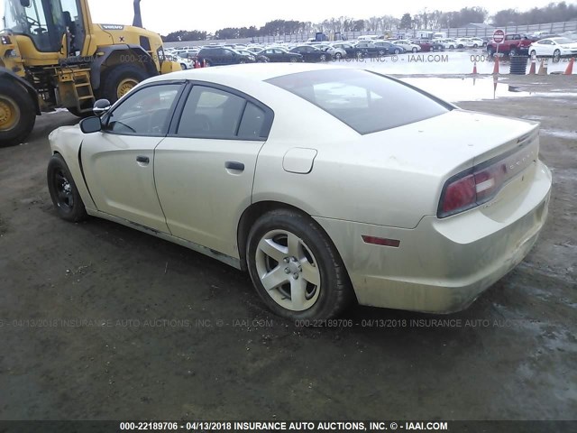 2C3CDXAT1CH169886 - 2012 DODGE CHARGER POLICE TAN photo 3