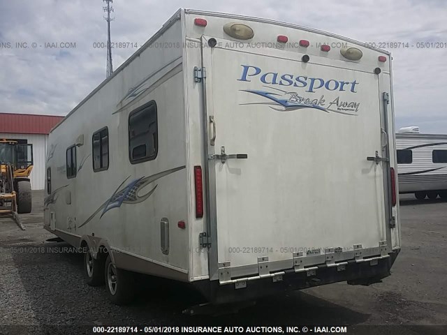 4YDT25F2796410928 - 2009 KEYSTONE PASSPORT WHITE photo 3