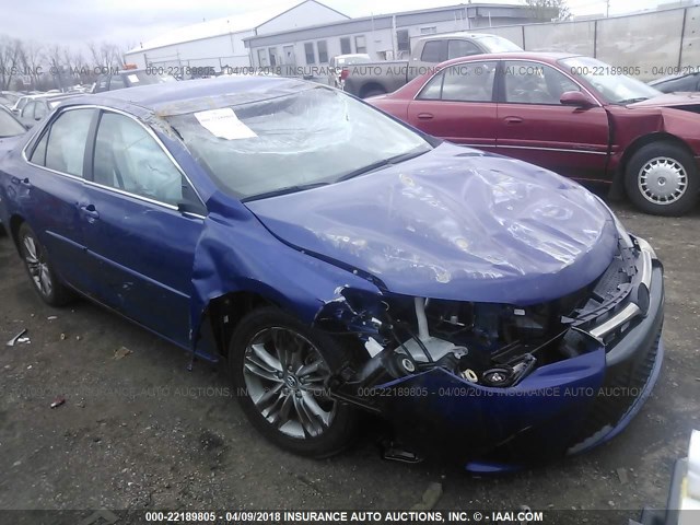 4T1BF1FK9FU983702 - 2015 TOYOTA CAMRY LE/XLE/SE/XSE BLUE photo 1