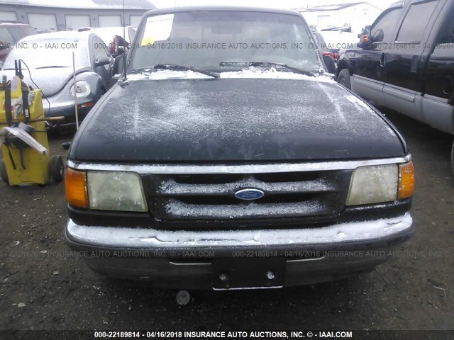 1FTCR14A4TPB08211 - 1996 FORD RANGER SUPER CAB BLACK photo 6