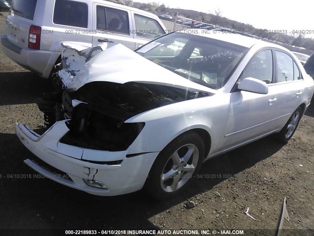 5NPEU46CX9H480874 - 2009 HYUNDAI SONATA SE/LIMITED WHITE photo 2