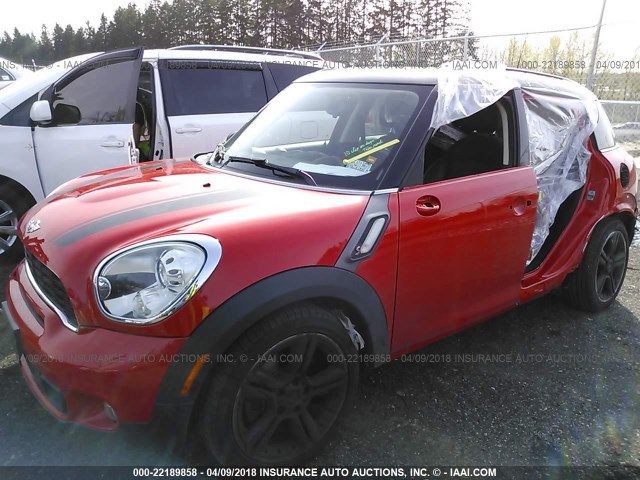 WMWZC3C52BWL78583 - 2011 MINI COOPER S COUNTRYMAN RED photo 2