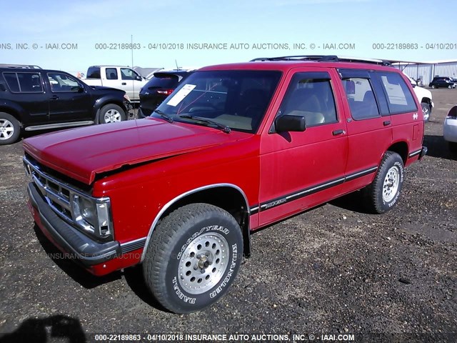 1GNDT13W0R0145090 - 1994 CHEVROLET BLAZER S10 RED photo 2