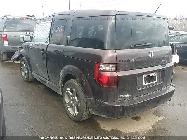 5J6YH18958L005753 - 2008 HONDA ELEMENT SC MAROON photo 3