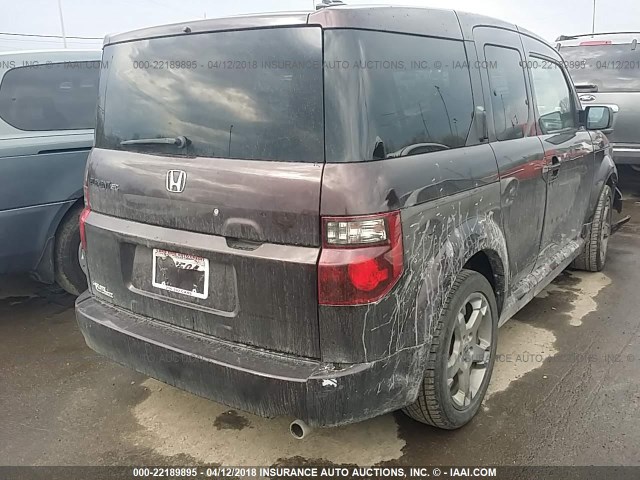 5J6YH18958L005753 - 2008 HONDA ELEMENT SC MAROON photo 4