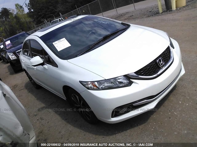 19XFB2F90DE001118 - 2013 HONDA CIVIC EXL WHITE photo 1