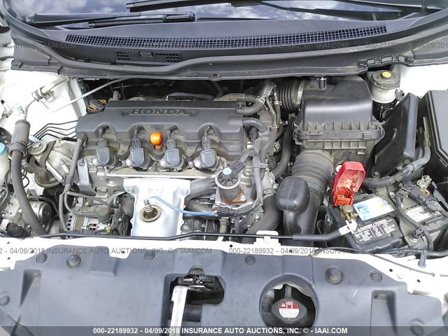 19XFB2F90DE001118 - 2013 HONDA CIVIC EXL WHITE photo 10