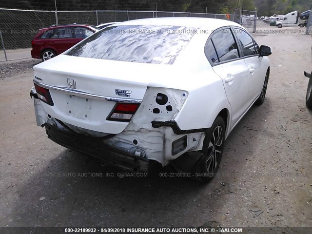 19XFB2F90DE001118 - 2013 HONDA CIVIC EXL WHITE photo 6