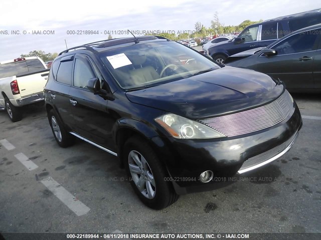 JN8AZ08W97W639623 - 2007 NISSAN MURANO SL/SE/S BLACK photo 1