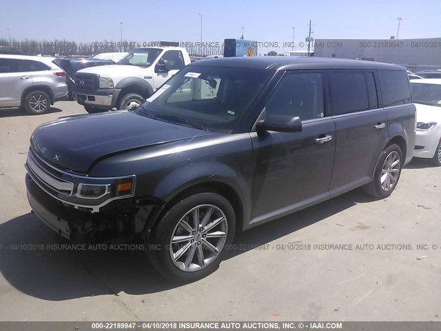 2FMGK5D83JBA07137 - 2018 FORD FLEX LIMITED GRAY photo 2