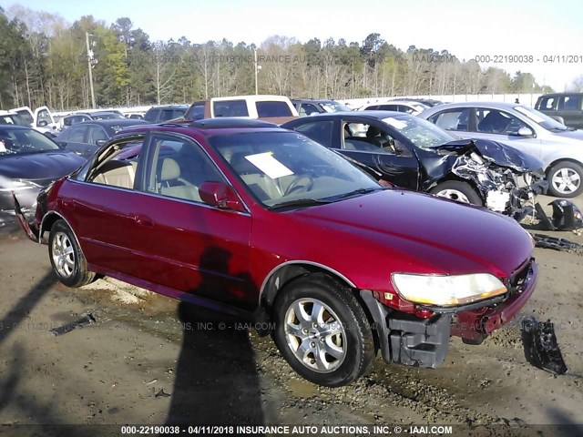 1HGCG566X2A038416 - 2002 HONDA ACCORD EX RED photo 1