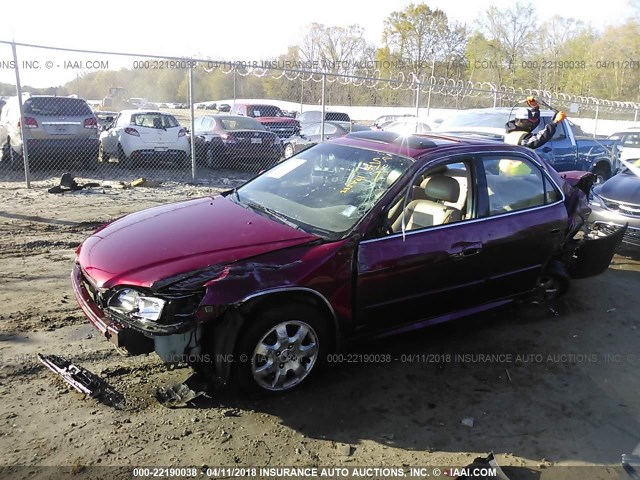 1HGCG566X2A038416 - 2002 HONDA ACCORD EX RED photo 2