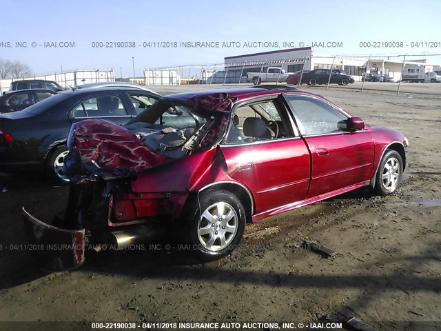 1HGCG566X2A038416 - 2002 HONDA ACCORD EX RED photo 4