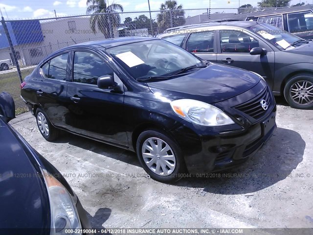 3N1CN7AP9CL820736 - 2012 NISSAN VERSA S/SV/SL BLACK photo 1