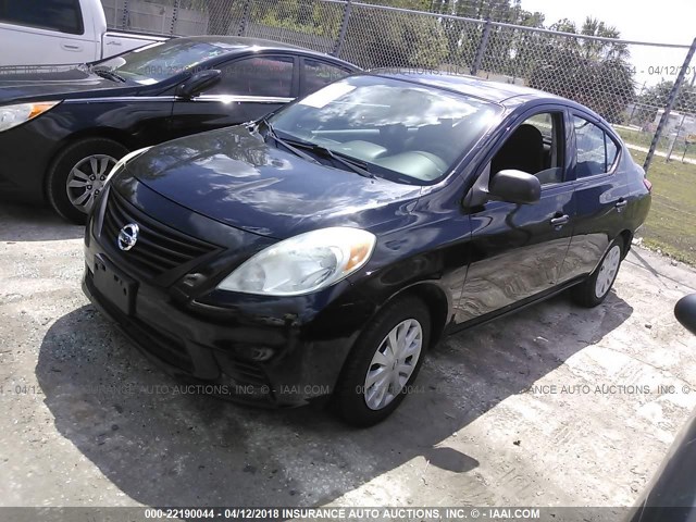 3N1CN7AP9CL820736 - 2012 NISSAN VERSA S/SV/SL BLACK photo 2