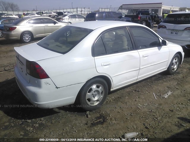 JHMES96683S007897 - 2003 HONDA CIVIC HYBRID WHITE photo 4