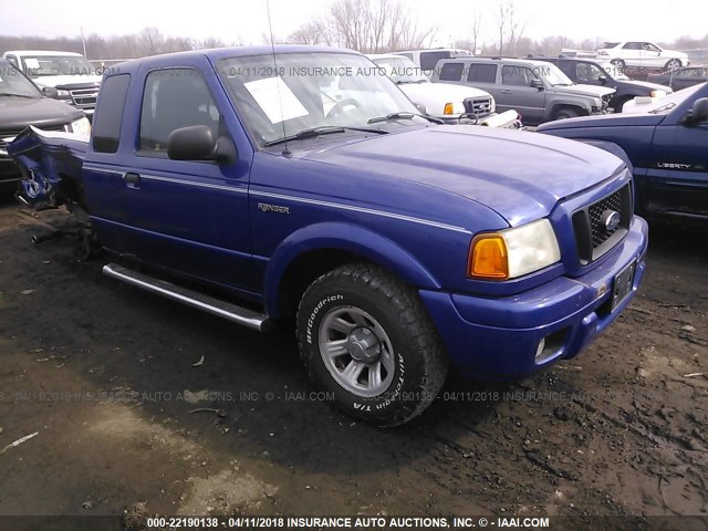 1FTYR44E65PA49837 - 2005 FORD RANGER SUPER CAB BLUE photo 1