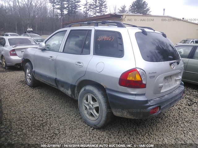 KM8SC73D54U603852 - 2004 HYUNDAI SANTA FE GLS/LX GRAY photo 3