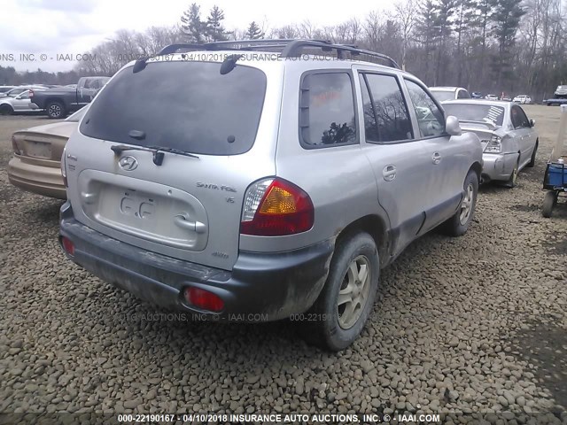 KM8SC73D54U603852 - 2004 HYUNDAI SANTA FE GLS/LX GRAY photo 4