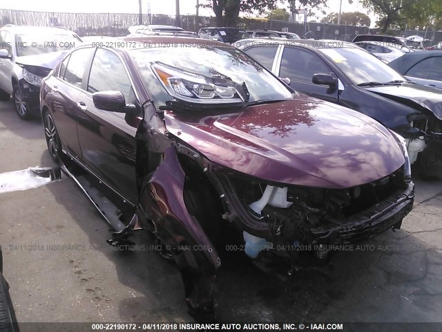 1HGCR2F54HA192712 - 2017 HONDA ACCORD SPORT 栗色 照片 1