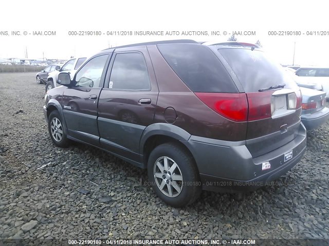 3G5DA03E12S522600 - 2002 BUICK RENDEZVOUS CX RED photo 3