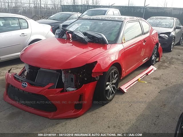 JTKJF5C71GJ021476 - 2016 TOYOTA SCION TC 红色 照片 2