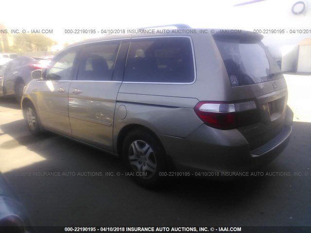 5FNRL38687B413983 - 2007 HONDA ODYSSEY EXL თაფლისფერი ფოტო 3