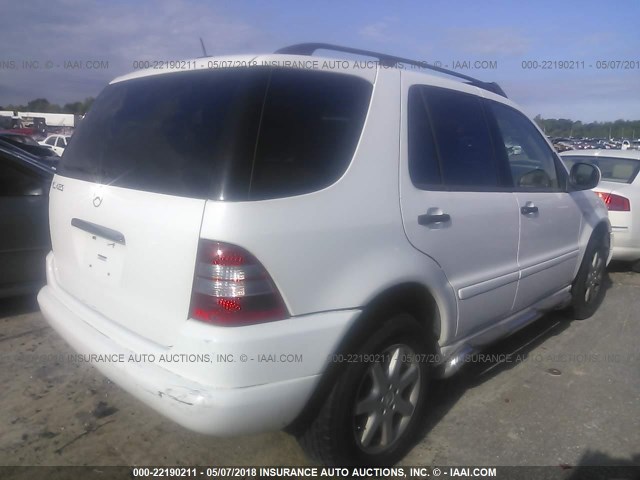 4JGAB72E2YA198131 - 2000 MERCEDES-BENZ ML 430 白色 照片 4