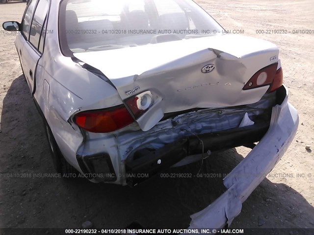 1NXBR12E21Z432012 - 2001 TOYOTA COROLLA CE/LE/S SILVER photo 6