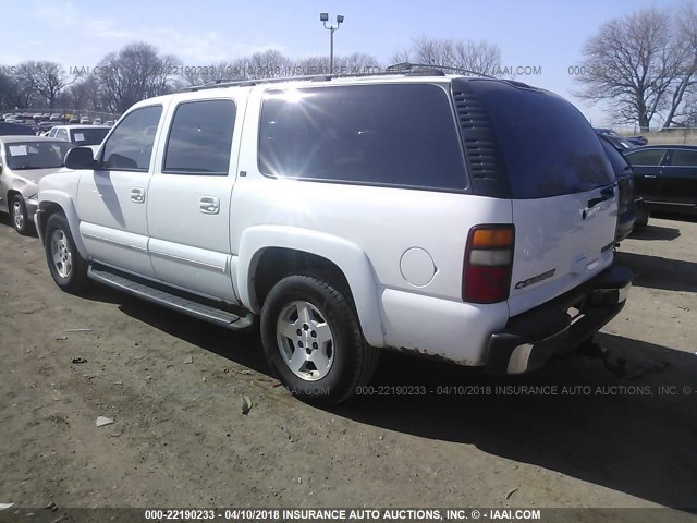 3GNFK16Z62G205490 - 2002 CHEVROLET SUBURBAN K1500 WHITE photo 3