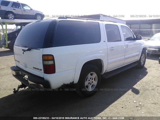 3GNFK16Z62G205490 - 2002 CHEVROLET SUBURBAN K1500 WHITE photo 4