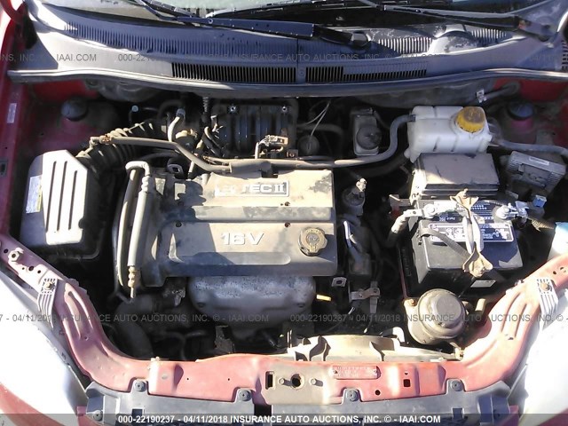 KL1TD56618B109634 - 2008 CHEVROLET AVEO LS 红色 照片 10