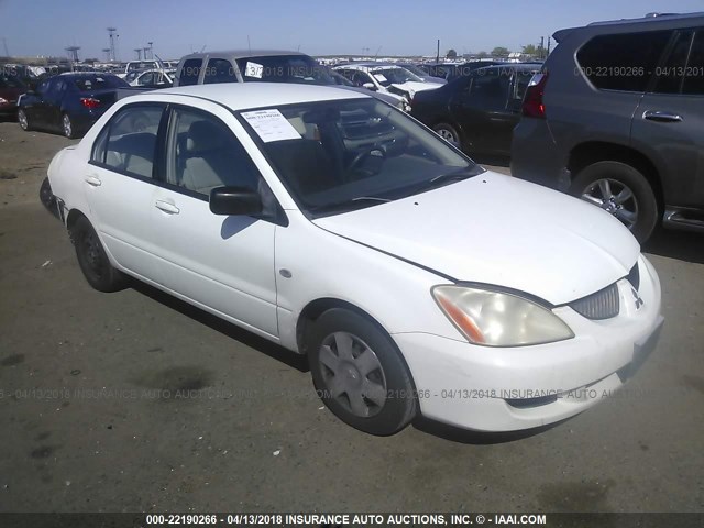 JA3AJ26E94U026626 - 2004 MITSUBISHI LANCER ES WHITE photo 1