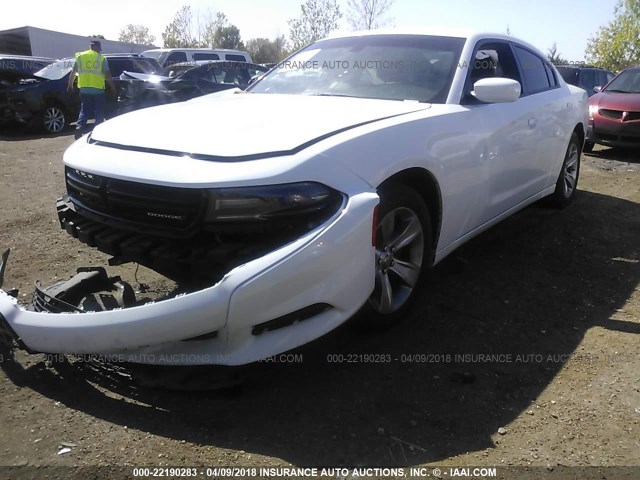 2C3CDXHG7GH154369 - 2016 DODGE CHARGER SXT WHITE photo 2