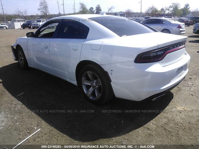 2C3CDXHG7GH154369 - 2016 DODGE CHARGER SXT WHITE photo 3