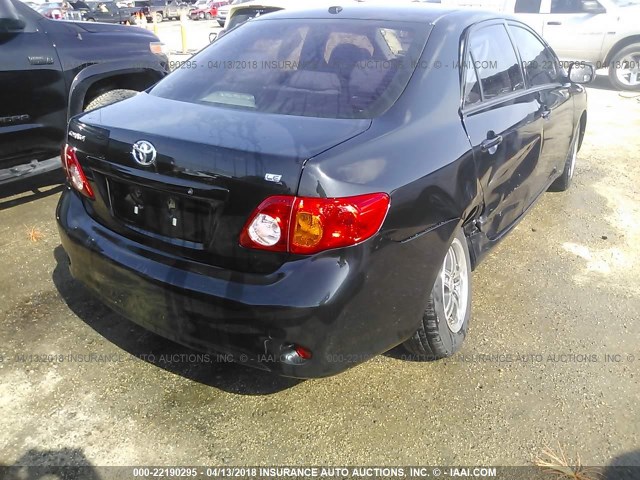 1NXBU40E99Z126634 - 2009 TOYOTA COROLLA S/LE/XLE BLACK photo 4