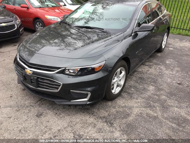 1G1ZB5ST7HF156947 - 2017 CHEVROLET MALIBU LS შავი ფოტო 2