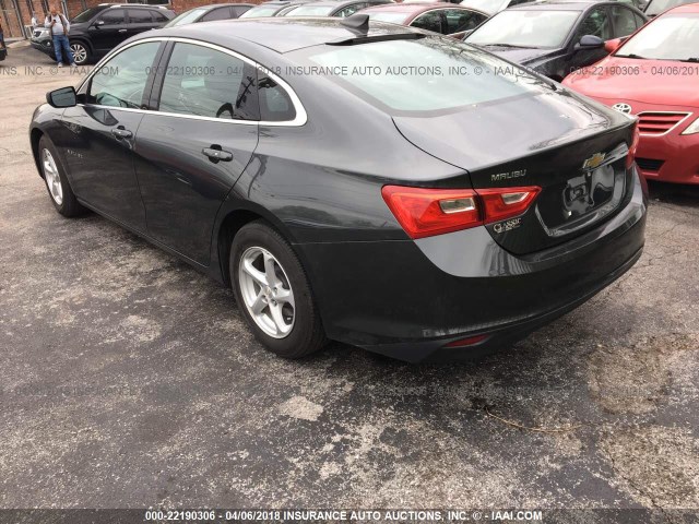 1G1ZB5ST7HF156947 - 2017 CHEVROLET MALIBU LS შავი ფოტო 3
