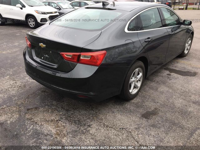 1G1ZB5ST7HF156947 - 2017 CHEVROLET MALIBU LS შავი ფოტო 4