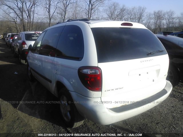 1D4GP45R55B358394 - 2005 DODGE CARAVAN SXT WHITE photo 3