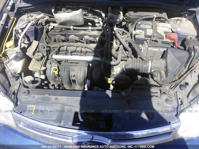 1FAHP33N98W256319 - 2008 FORD FOCUS SE/SEL/SES BLUE photo 10